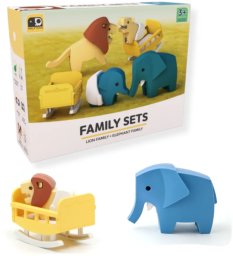 Figurka HalfToys Figurki magnetyczne 3D safari Lew i Słoń Half Toys 3+
