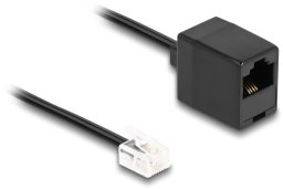 Delock DeLOCK Kabel telefoniczny RJ11 męski na RJ45 żeński czarny 2 m