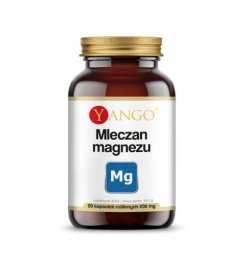 YANGO_Mleczan magnezu 436 mg układ nerwowy, mięśnie i kości suplemnt diety 90 kapsułek