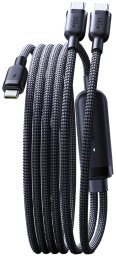 Baseus Kabel Flash 4 140W 2w1 USB-C do USB-C + USB-C 1.5 m - czarny (6942521200658)