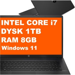 Laptop HP Laptop HP 17-cn2077nr / B6RX1UA / Core i7 / 8GB / 1TB / Iris Xe / HD+ / Win 11 / Czarny