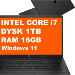 Laptop HP Laptop HP 17-cn2077nr / B6RX1UA / Core i7 / 16GB / 1TB / Iris Xe / HD+ / Win 11 / Czarny