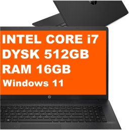 Laptop HP Laptop HP 17-cn2077nr / B6RX1UA / Core i7 / 16GB / 512GB / Iris Xe / HD+ / Win 11 / Czarny