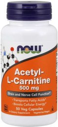 NOW Foods NOW FOODS Acetyl L-Karnityna HCI 500 mg (50 kaps.)