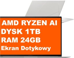 Laptop Asus Laptop Asus ZenBook S16 UM5606WA / UM5606WA-S16.R3651TB / Ryzen AI 9 / 24GB / 1TB / Radeon / 3k / Dotyk / OLED / Win 11 / Biały