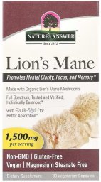 Nature’s Answer NATURE'S ANSWER Lion's Mane 1500 mg - Soplówka jeżowata (90 kaps.)