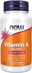 NOW Foods NOW FOODS Witamina A 25000 IU (250 kaps.)