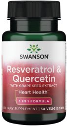 Swanson SWANSON Resveratrol + Kwercetyna (30 kaps.)