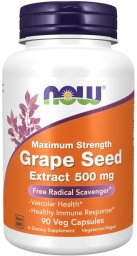NOW Foods NOW FOODS Grape Seed Extract Maximum Strength 500 mg (90 kaps.)