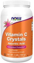 NOW Foods NOW FOODS Vitamin C Crystals Powder - Witamina C (Crystals) Kwas Askorbinowy (1361 g)