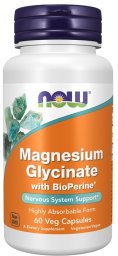 NOW Foods NOW FOODS Magnesium Glycinate with BioPerine 60 kaps.