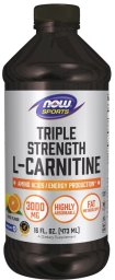 NOW Foods NOW FOODS L-Carnitine Triple Strength Liquid 3000 mg Citrus - L-Karnityna 3000 mg Citrus flavor (473 ml)