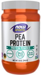 NOW Foods NOW FOODS Pea Protein Unflavored Powder Izolat Białka Grochu 340 g