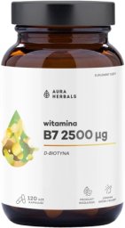 MEDVERITA AURA HERBALS Witamina B7 2500 g, biotyna (60 kaps.)