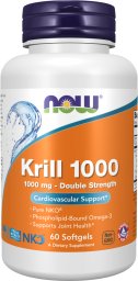 NOW Foods NOW FOODS Olej z Kryla 1000 mg - Neptun Krill Oil DHA EPA (120 kaps.)
