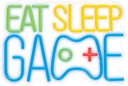 Forever Light Neon PLEXI LED EAT SLEEP GAME multikolor FPNE33