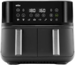 Frytkownica beztłuszczowa Braun TD 3030I BK Podwójny 8 l Autonomiczny 2850 W Frytkownica na gorące powietrze Czarny