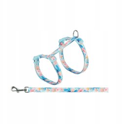 Trixie Szelki dla kota ze smyczą, dla kota, flower power, 35–59 cm/13 mm, 1,20 m, różne kolory