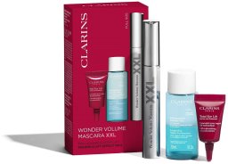 Clarins Set Clarins: Instant Eye, Makeup Remover Lotion, 30 ml + Wonder Volume, Volumising, Mascara, Black, 8 ml + Total Eye, Lifting, Eye Cream, 3 ml For Women