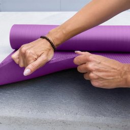 Wozinsky Mata do ćwiczeń WNSP-15F 183 x 61 x 1,5 cm gruba mata gimnastyczna do jogi i fitness fioletowa (5907769387890)