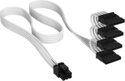 Corsair Kabel Type 4 SATA Power Connector 405mm 520mm 635mm 750mm indywidualnie owinięty - biały