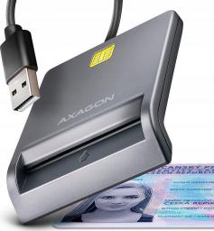 Axagon CRE-SM3T Czytnik kart identyfikacyjnych USB, 1.3m kabel [outlet]