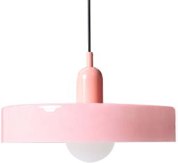 Lampa wisząca Beliani PAALA Szkło Różowy