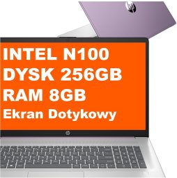 Laptop HP 17-cn3108ds / AD7K1UA / Intel N200 / 8GB / 256GB / Intel UHD / HD+ / Dotyk / Win 11 / Fioletowy