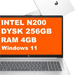 Laptop HP 17-cn3106ds / AD7J9UA / Intel N200 / 4GB / 256GB / Intel UHD / HD+ / Dotyk / Win 11 / Biały