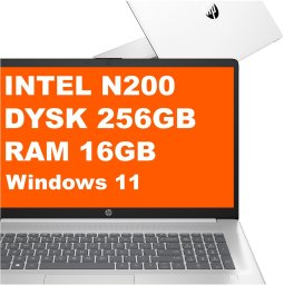 Laptop HP 17-cn3106ds / AD7J9UA / Intel N200 / 16GB / 256GB / Intel UHD / HD+ / Dotyk / Win 11 / Biały