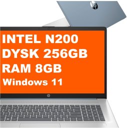 Laptop HP 17-cn3102ds / A59W0UA / Intel N200 / 8GB / 256GB / Intel UHD / HD+ / Win 11 / Niebieski