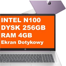 Laptop HP 17-cn3108ds / AD7K1UA / Intel N200 / 4GB / 256GB / Intel UHD / HD+ / Dotyk / Win 11 / Fioletowy