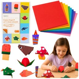 Lean Kolorowy Zeszyt z Origami Dla Dzieci Zwierzęta Poziomy Trudności 30 Arkuszy EDUKAMP