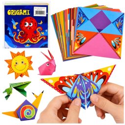 Lean Zestaw Do Origami Papier Kolorowy Książeczka Instruktażowa 100 Arkuszy Edukamp