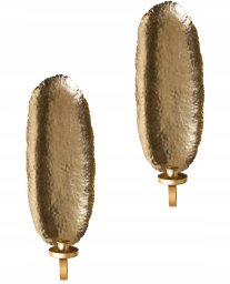 Beliani 2 świeczników wiszących FEIJO Metal 44 cm Złoty (600396)