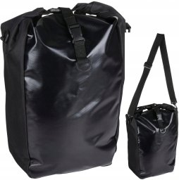 Dunlop Torba rowerowa Wodoszczelna Tylna na bagażnik Czarna 24L Dunlop