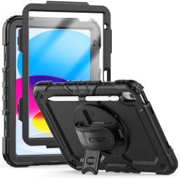 Etui na tablet SUPERO Etui pokrowiec na iPad 10.9'' 2022 z podstawką Solid360 - czarny Etui pokrowiec na iPad 10.9'' 2022 z podstawką Solid360 - czarny