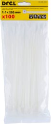 Drel DREL 3.6x200 mm nylon białe 100 szt mocne