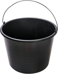 Sterg STER'G Wiadro budowlane 16L czarne plastikowe budowlane