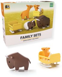 HalfToys Figurki magnetyczne 3D Half Toys - Rodzina safari Impala i Gnu