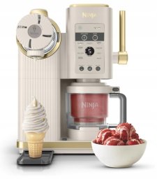Maszynka do lodów Ninja CREAMi Scoop & Swirl Maszyna do Lodów 13 Funkcji Złota (NC701EUSTGD)