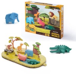 Figurka HalfToys Magnetyczne zwierzaki Half Toys safari puzzle 3D - figurki 3+ EDUKAMP