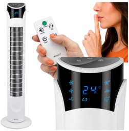 Termowentylator Ruhhy Wentylator kolumnowy 90cm biały + pilot Ruhhy