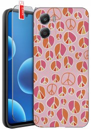 krainaGSM Do Motorola G06 | G06 Power Wzory Silikonowe Matt Case + Szkło 9H