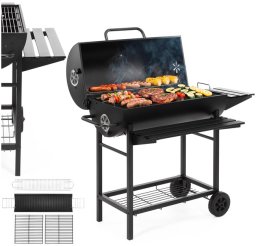 Springos Grill węglowy ogrodowy z pokrywą termometrem duży ruszt grillowy Uniwersalny