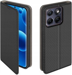 krainaGSM Etui Magnet Do Motorola Edge 70 Fusion Zamykane Czarne Futerał