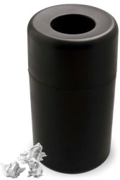 Koszyk prysznicowy Qualy na śmieci Capsule Hole czarny (10083-BK)