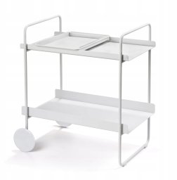 Zone Barki ogrodowe Wózek barowy na kółkach Soft Grey (26998)