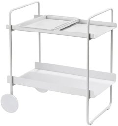 Zone Barki ogrodowe Wózek barowy na kółkach Soft Grey (26998)