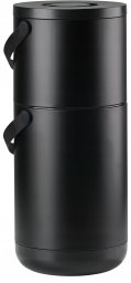 Kosz na pranie Zone na śmieci Circular 22 l + 12 l Black (26521)